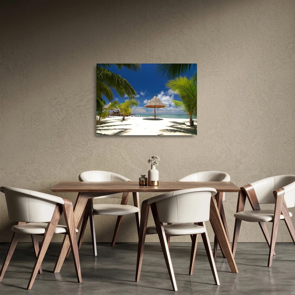 Obraz na szkle - Plaża z białym piaskiem (70x50 cm)