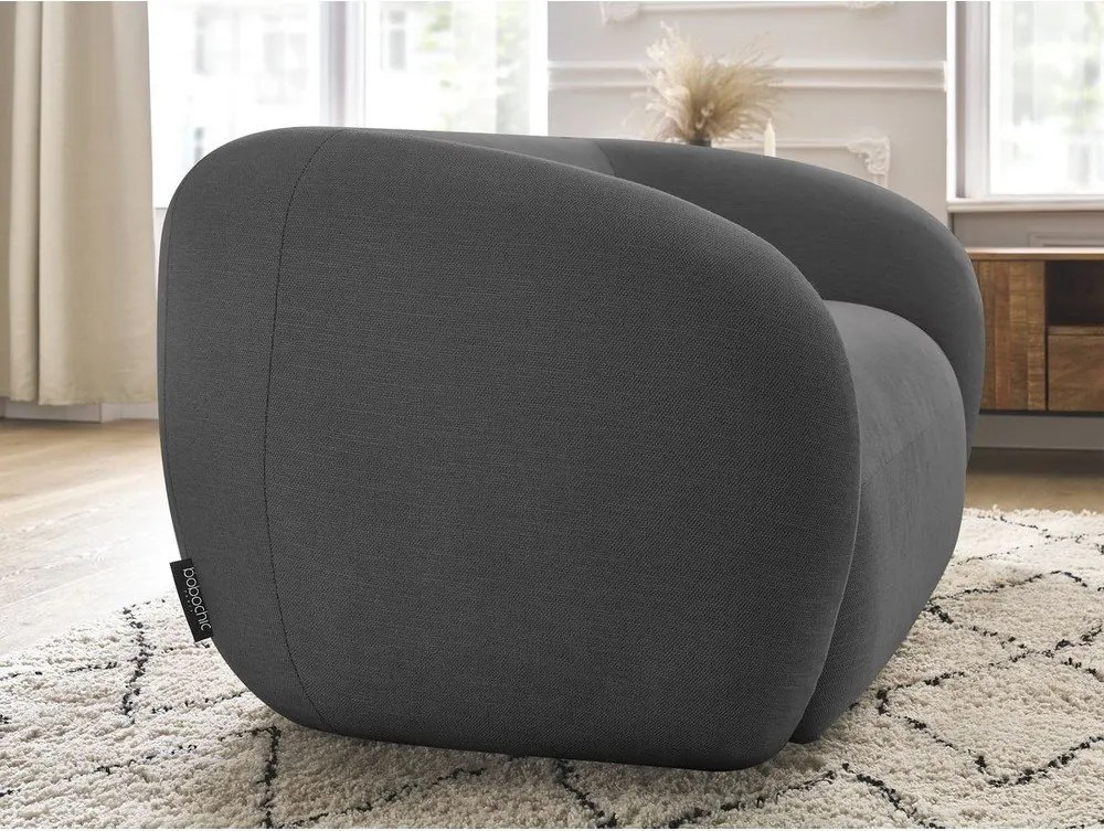 Ciemnoszara sofa z tkaniny szenilowej 160 cm Celine – Bobochic Paris