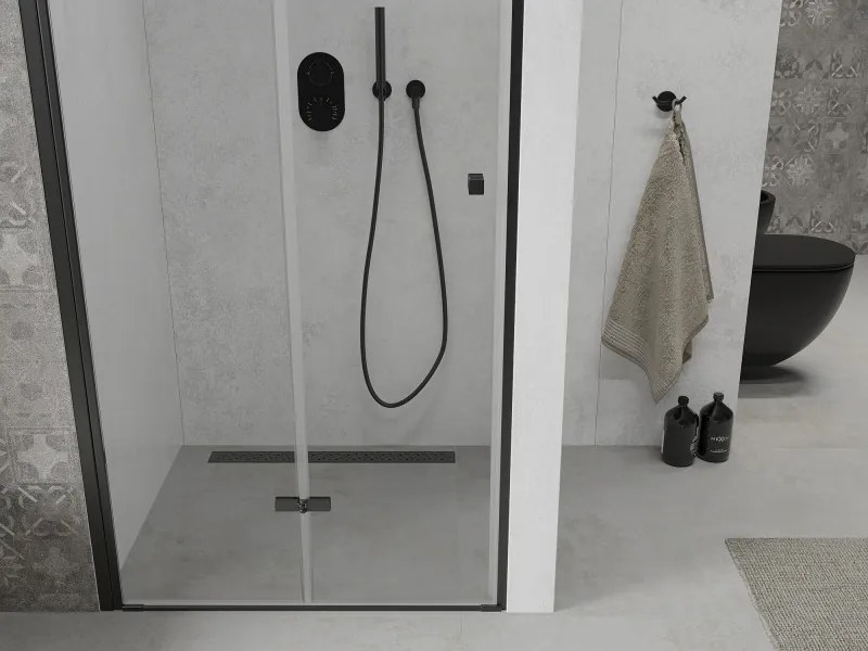 Mexen Lima drzwi prysznicowe składane 100 cm, transparent, czarne - 856-100-000-70-00