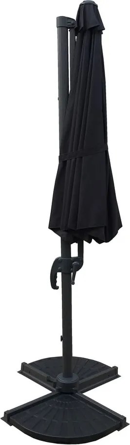 Szary parasol ogrodowy 300x300 cm Deluxe – Garden Pleasure