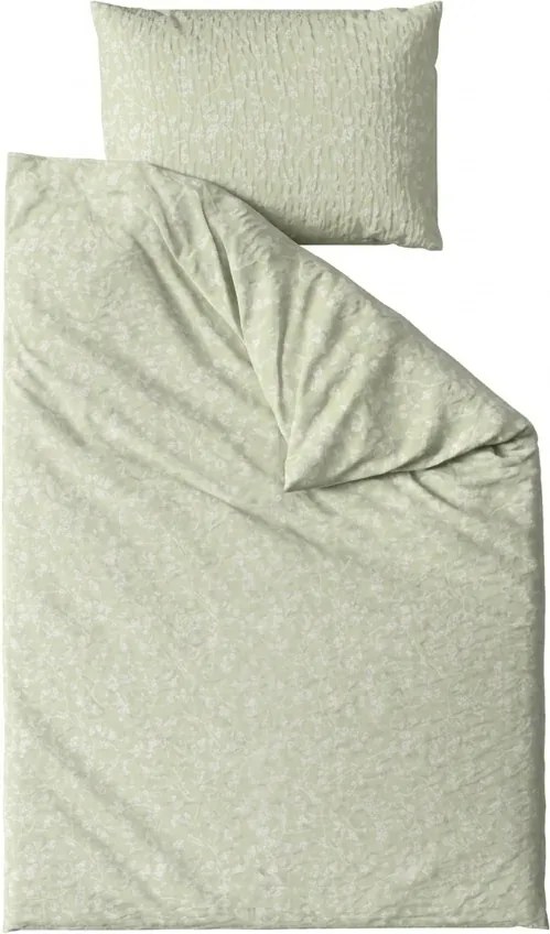 PrzytulneMieszkanie.pl PrzytulneMieszkanie.pl Pościel z kory z bawełny Renforcé GREEN FLOWERS zielona Rozmiar pościeli: 70 x 90 cm | 140 x 200 cm