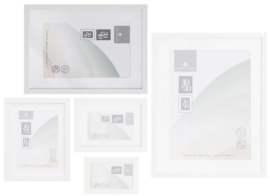 Biała ramka ścienna 32x42 cm Sencillo – Casa Selección