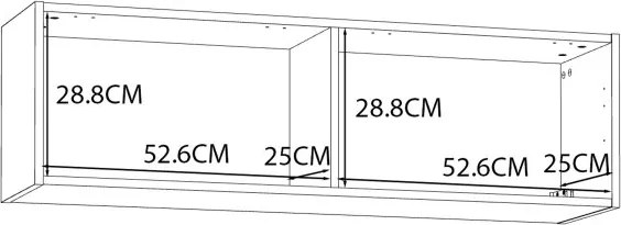 Szafka ścienna Poole 121, szerokość 110 cm, kolor szary
