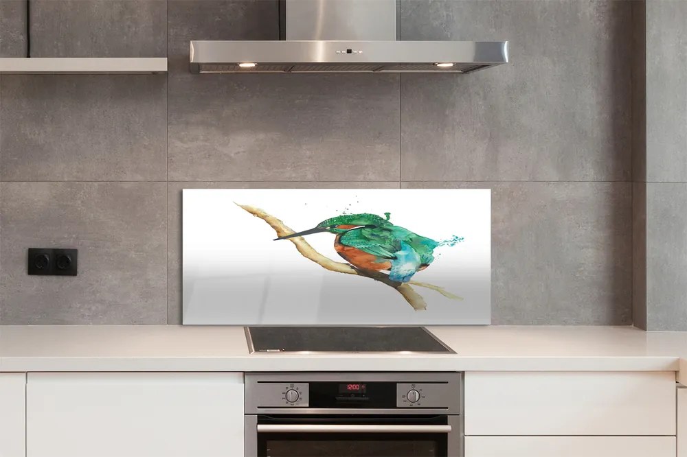 Panel Szklany Artystyczna Ilustracja Papugi