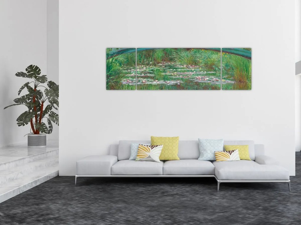 Obraz - Claude Monet, The Japanese Footbridge, reprodukcje (170x50 cm)