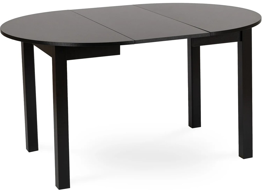 Stół Okrągły Rozkładany HARRY 102-142 cm Czarny Nowoczesny