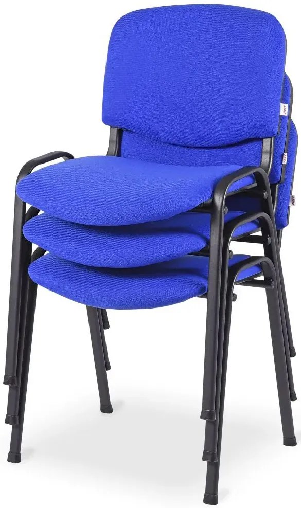 Niebieskie sztaplowane krzesło konferencyjne H4-T99