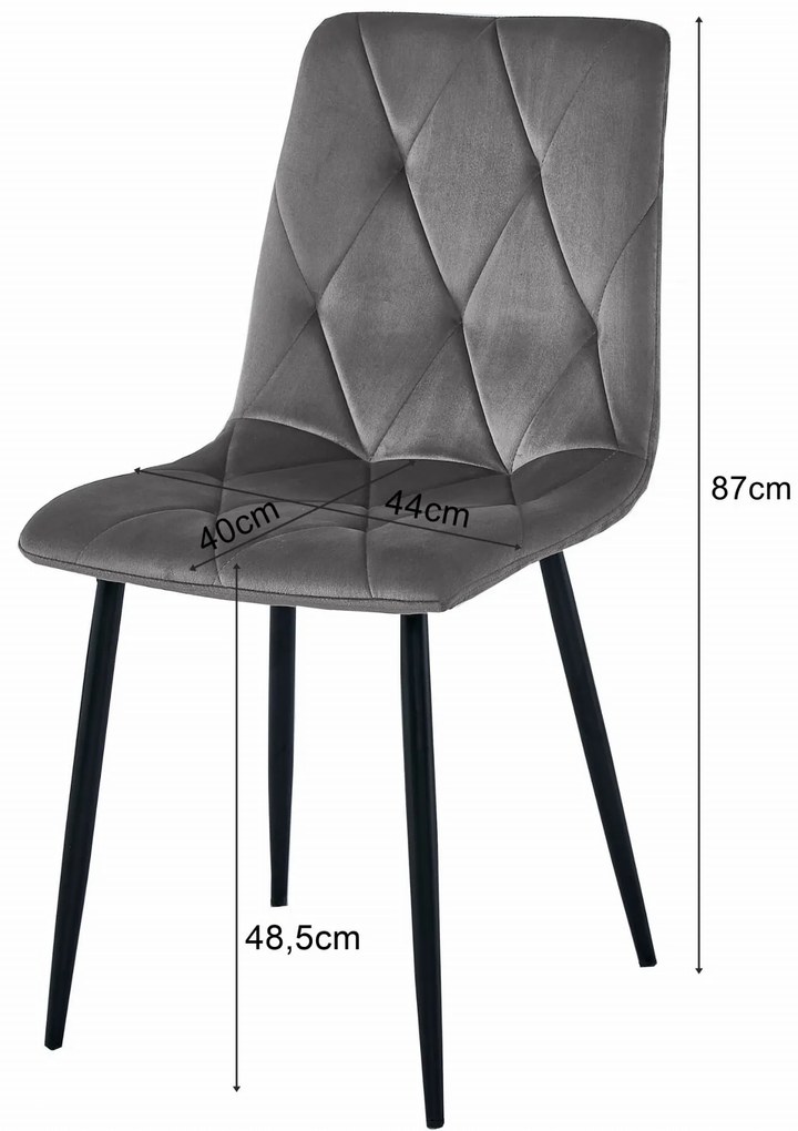 Zestaw stół NP 120x80 Craft Czarny + 4 krzesła LIBRA czarne