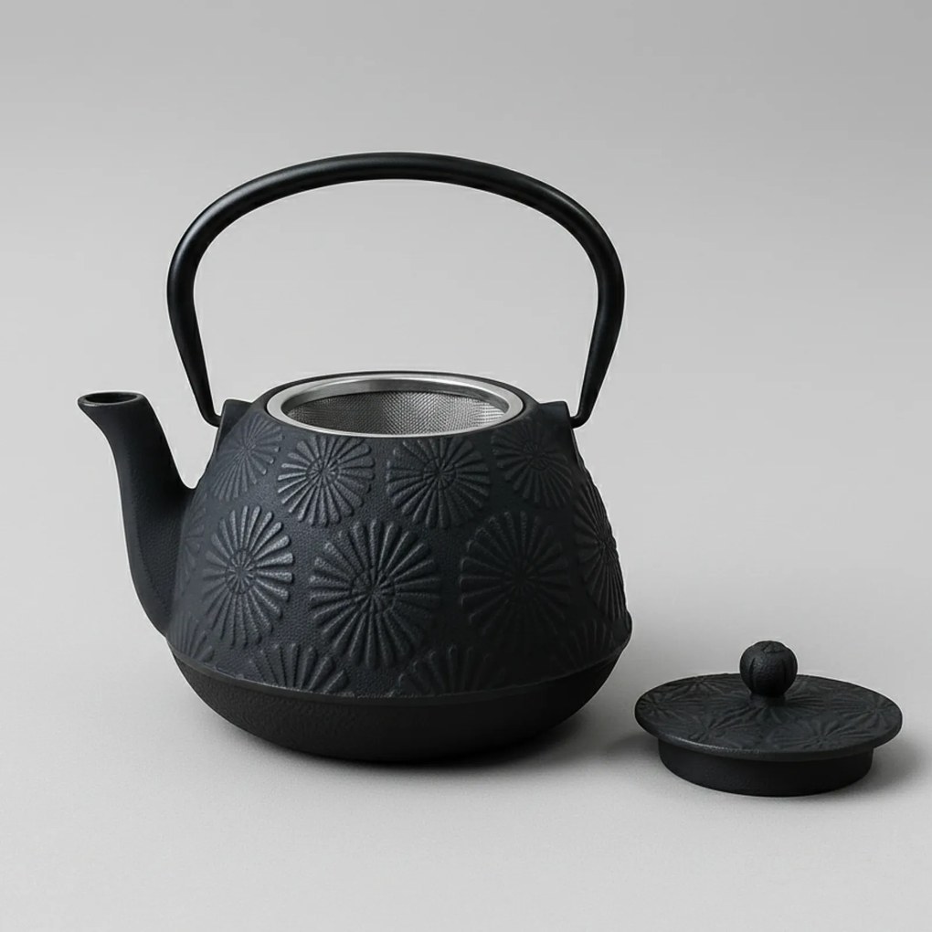 Dzbanek żeliwny z czarkami i podstawką KOGA, 1200 ml