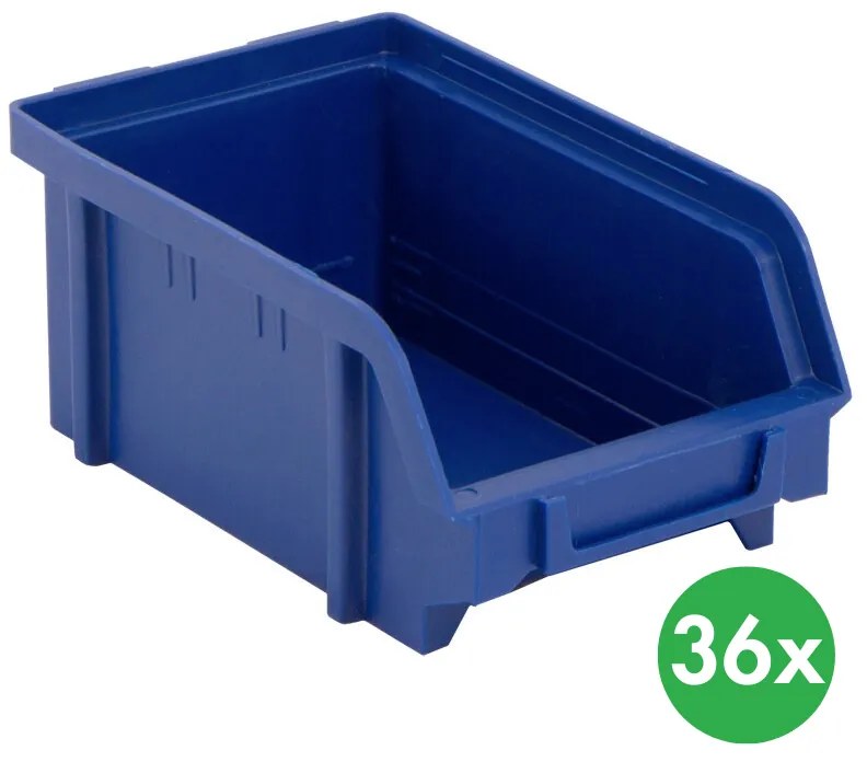 ArtPlast Plastikowe pojemniki BASIC, 103 x 166 x 73 mm, 36 szt., niebieske