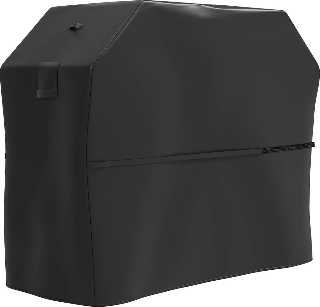 Outsunny Pokrowiec na Grilla z Rzepami Wodoodporny Czarny, 147 x 61 x 122cm