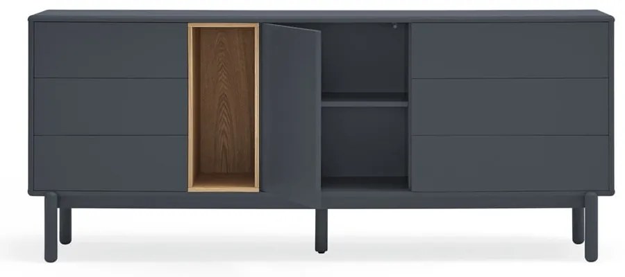 Ciemnoszara wysoka komoda 180x76 cm Corvo – Teulat