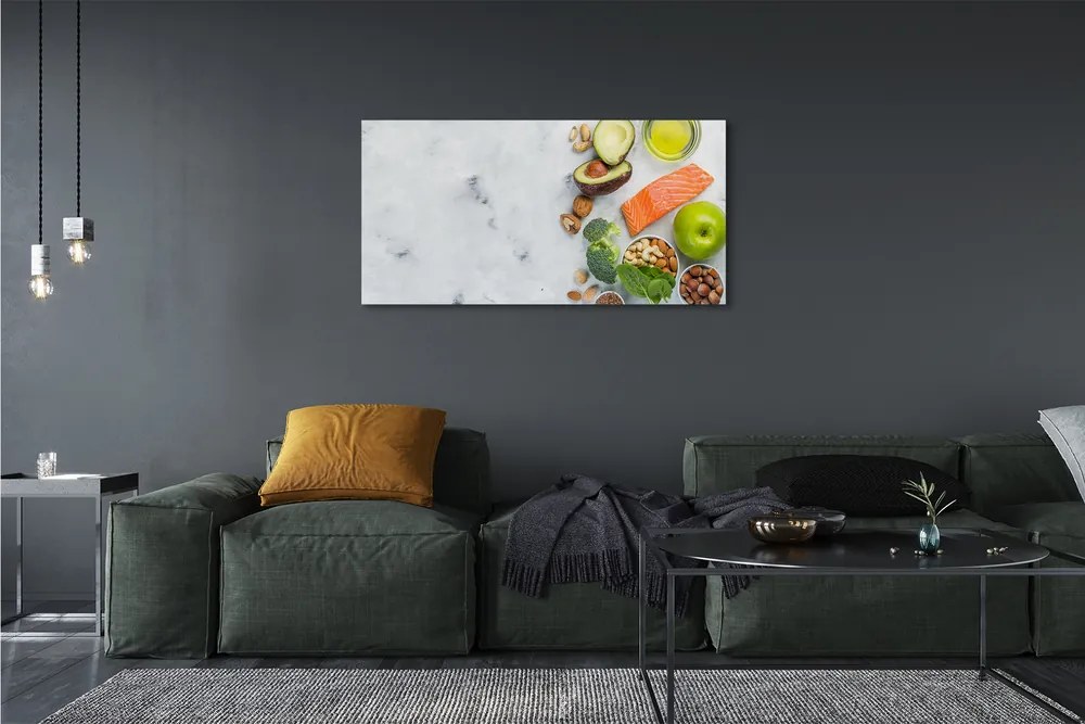 Zdjęcie na płótnie Zdrowy Posiłek z Łososiem