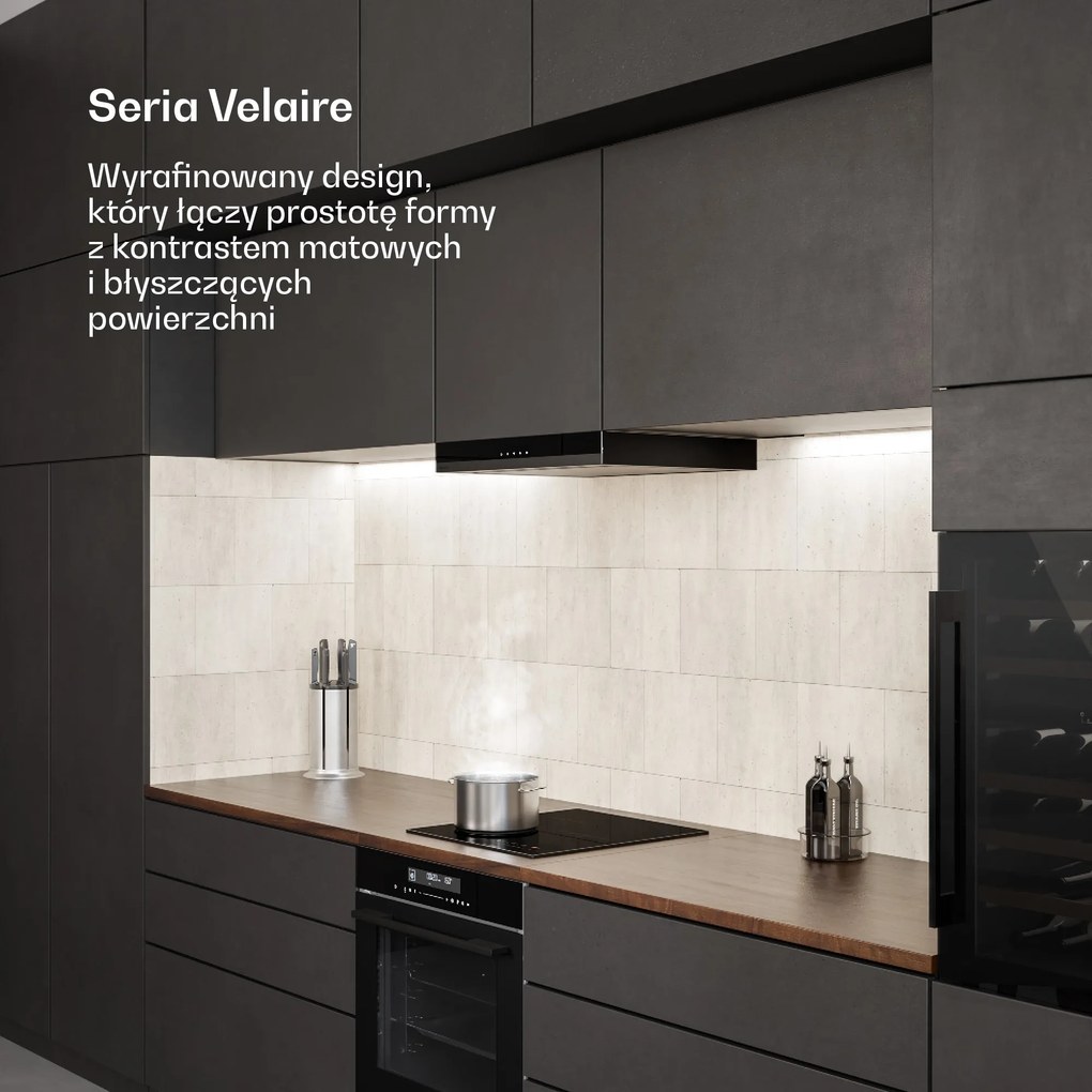 Klarstein Velaire 45cm Płyta Indukcyjna 3 Strefy Gotowania Czarny