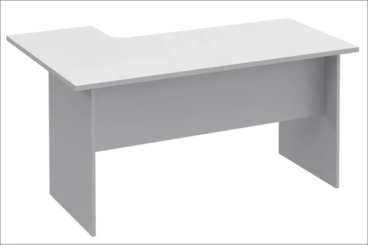 Białe narożne biurko do pracy T2-S45