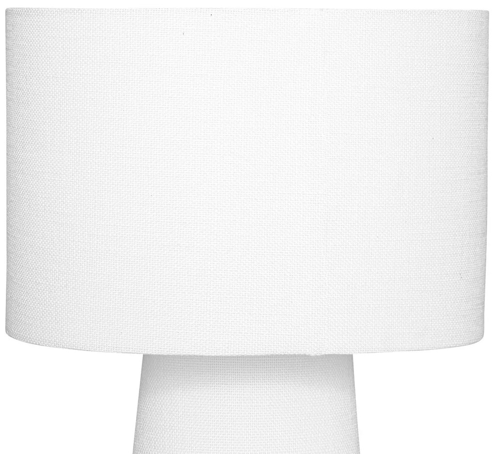 Lampa stołowa z abażurem EIRA, biała, wys. 45 cm