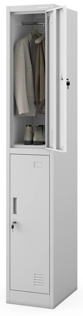 Szafka socjalna ubraniowa BHP szara: IGOR 1 Plus