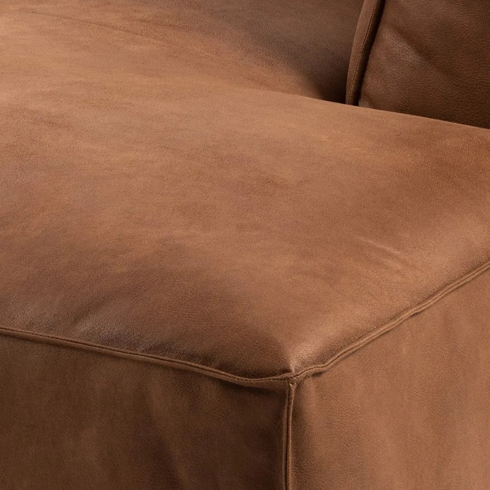 Koniakowa sofa z imitacji skóry 282 cm Fairfield Kentucky – Bonami Selection