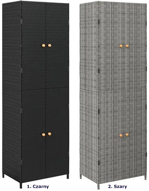 Szara pojemna szafa gospodarcza do garażu C8-G51