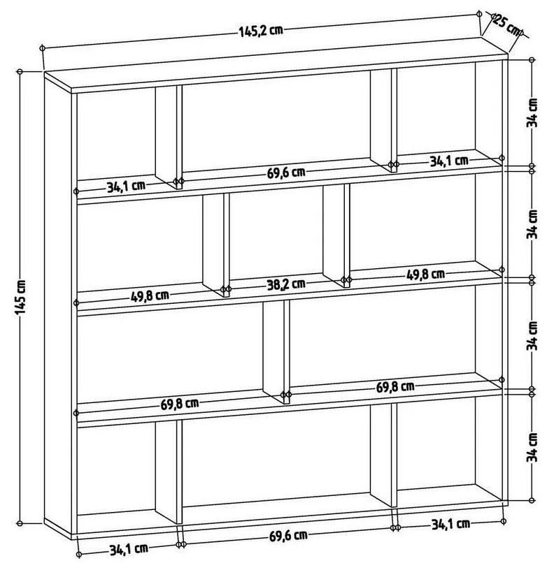 Biblioteczka Hodni White and Oak