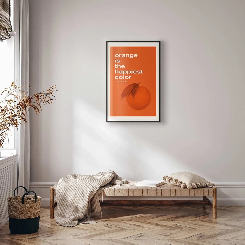 Plakat The Happiest Colour 60x90 cm z ramą czarną z marginesem ARTGEIST B