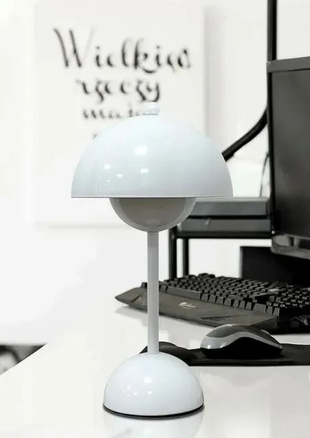 Biała lampa stołowa stylu retro - K617-Wigo