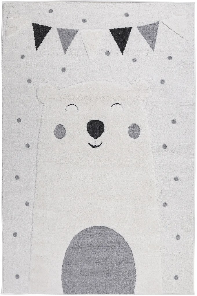 Dywan Skandi Kids Miś kremowy 125x170 Prostokąt