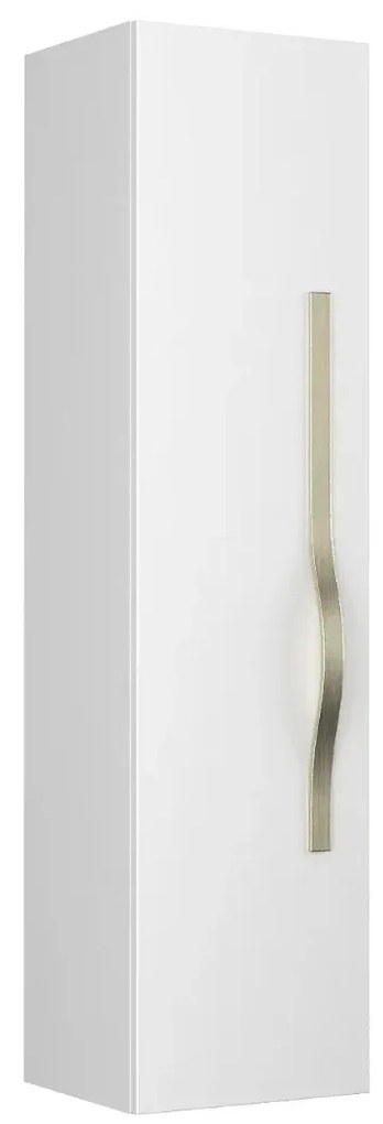 Szafka łazienkowa VOG 33 cm biały połysk z uchwytem stalowym KROFAM