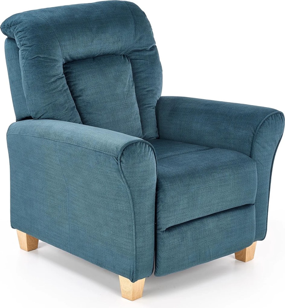 Rozkładany fotel wypoczynkowy na drewnianych nóżkach Bard