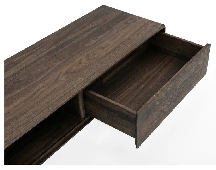 Brązowa szafka pod TV z litego drewna dębowego 220x45x45 cm Fawn – Gazzda