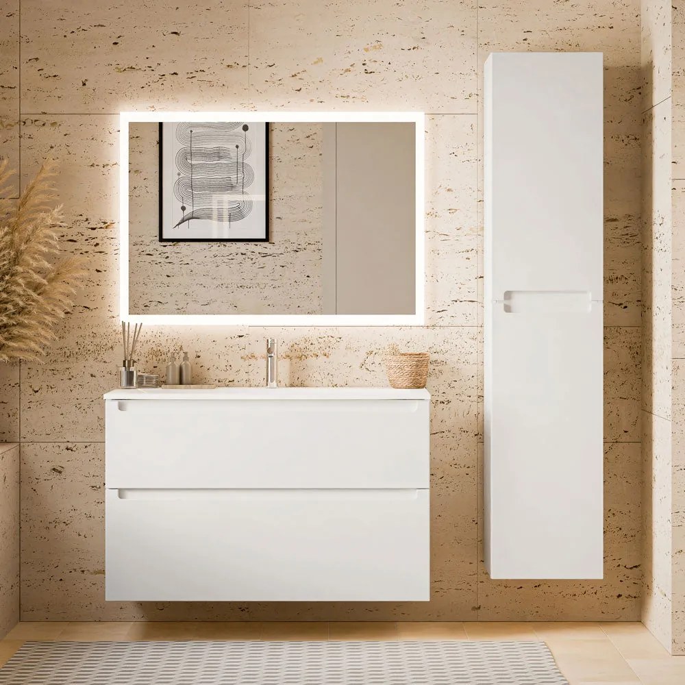 Badmöbel Set VIREO 100 cm mit Waschbecken