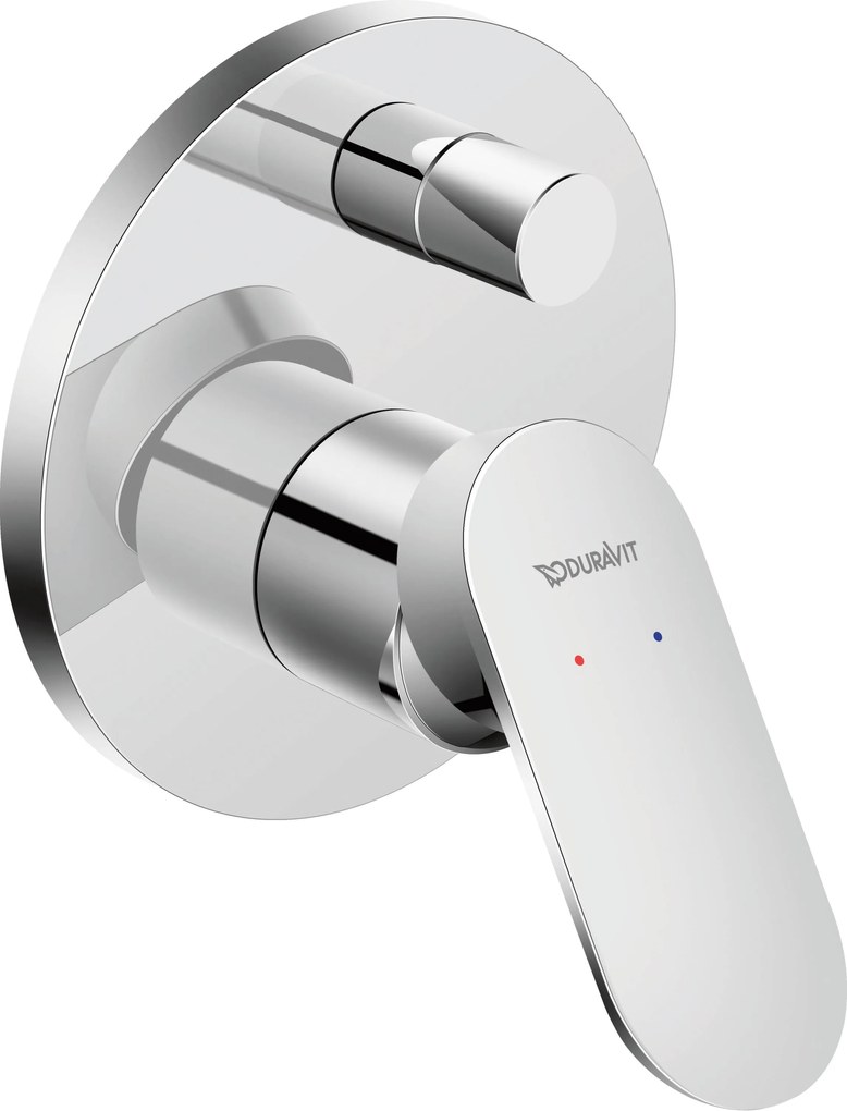 Jednouchwytowa bateria podtynkowa Duravit WaveChrom - 2 tryby wylewki - 12,5 × 16,2 × 8,9 cm