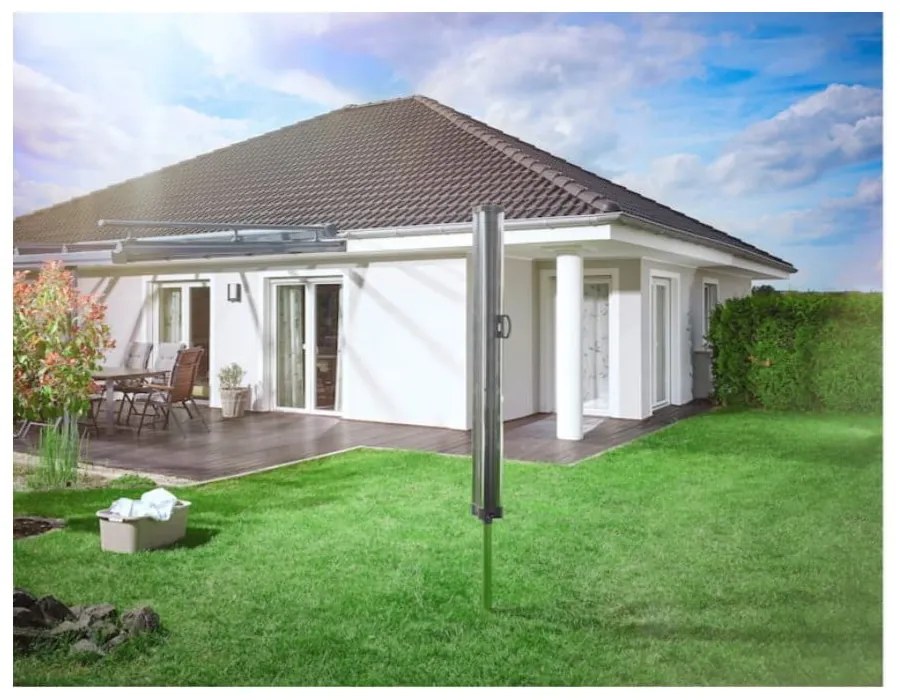 Ogrodowa suszarka na pranie w kolorze srebra 50 m Linomatic 500 Plus – LEIFHEIT