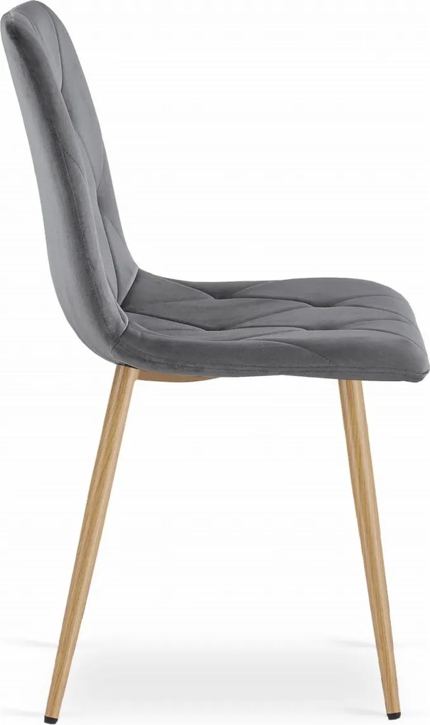 PROMOCJA Ciemnoszare aksamitne krzesło do jadalni LIBRA II. jakość