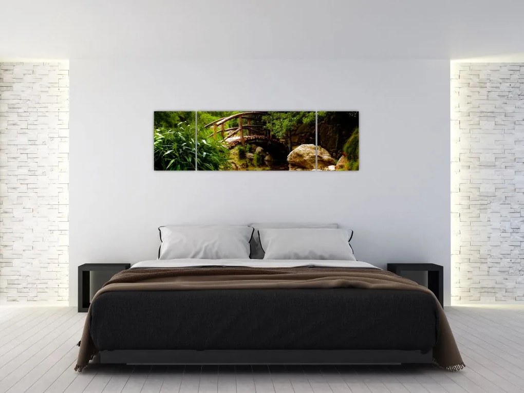 Obraz - Most nad rzeką (170x50 cm)