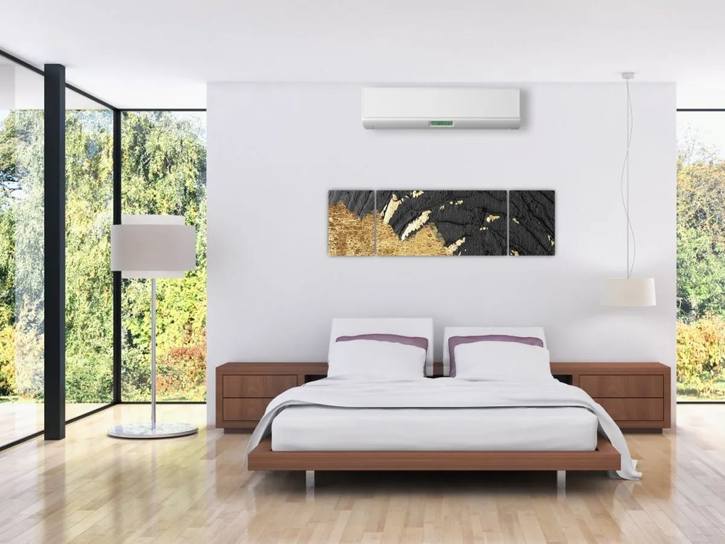 Obraz - Złota struktura N⁰1 (170x50 cm)