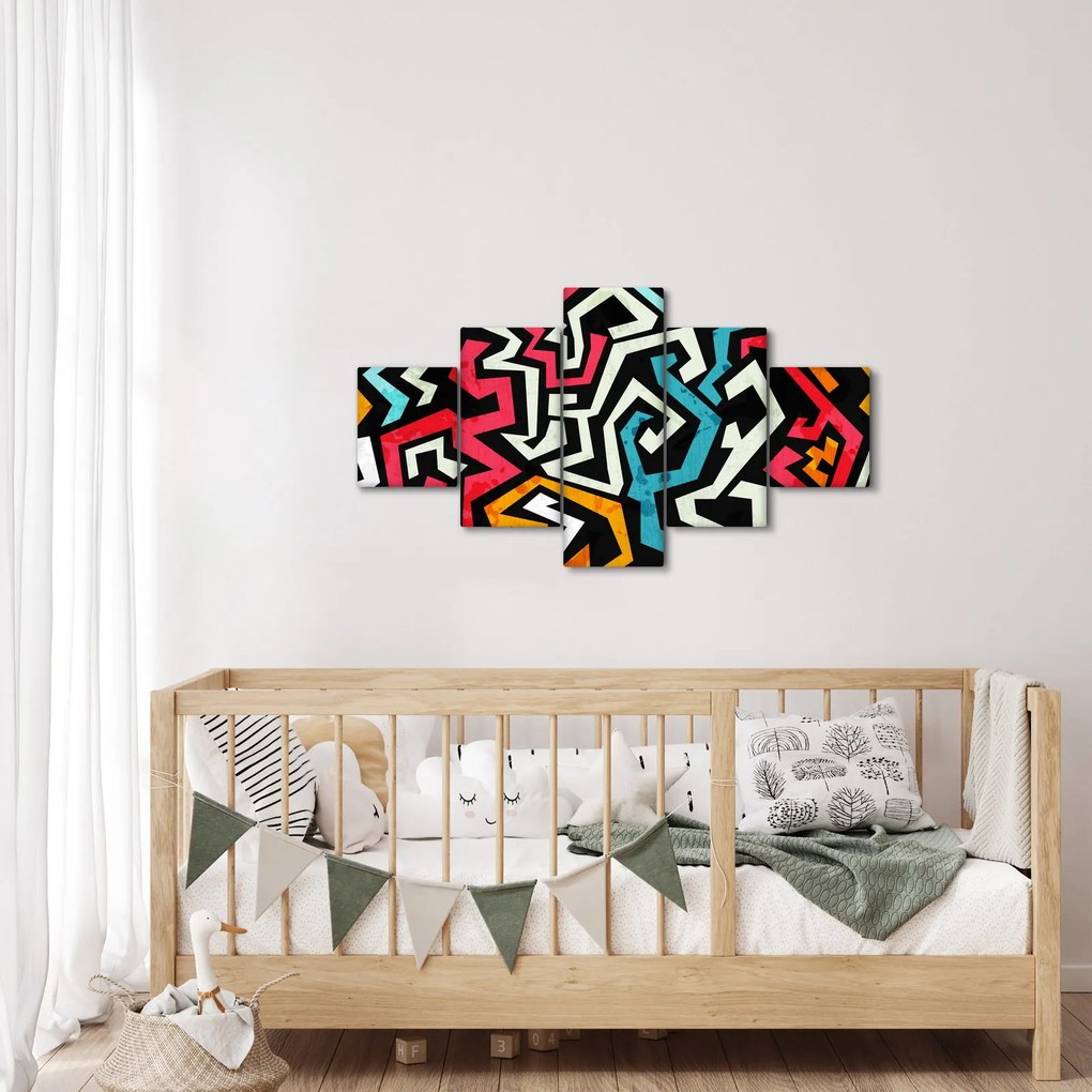 Obraz abstrakcji graficznej (125x70 cm)