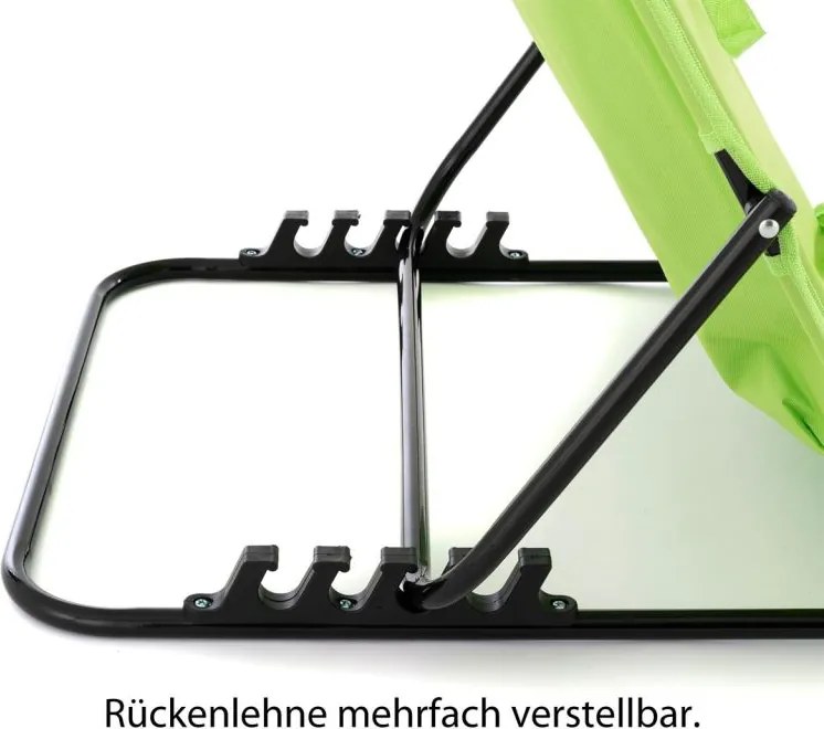 Regulowana podkładka plażowa z oparciem, zielona, 2 sztuki