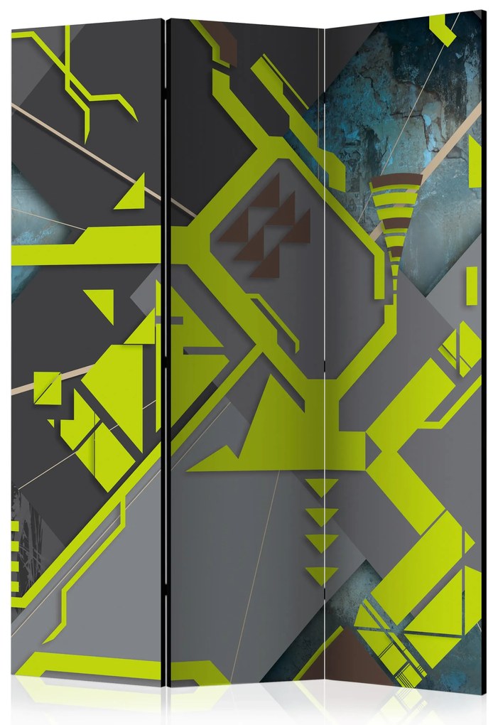 Parawan dwustronny Dla dzieci 135x172 cm 3-częściowy szary ARTGEIST B