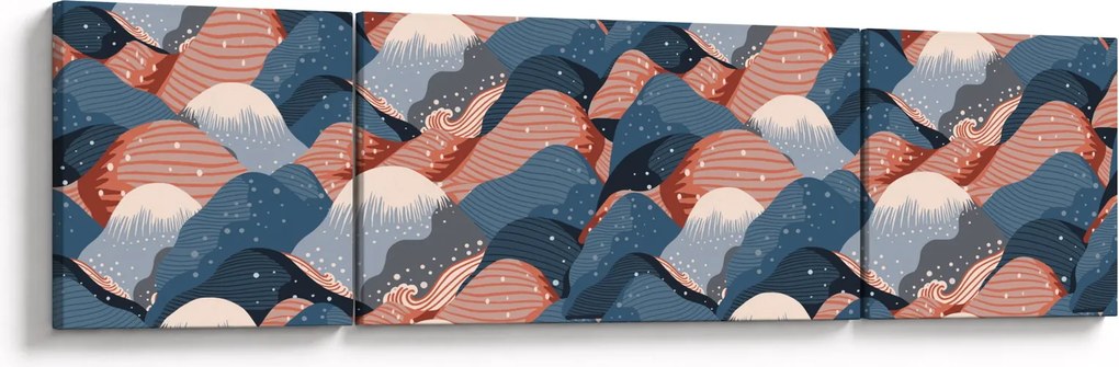 Obraz - Fale i wzgórza (170x50 cm)