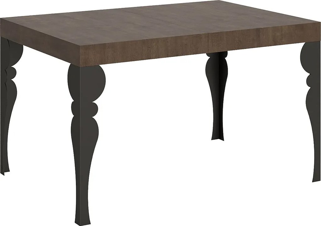 Stół rozkładany 130/234x90 cm Paxon orzech nogi antracytowe