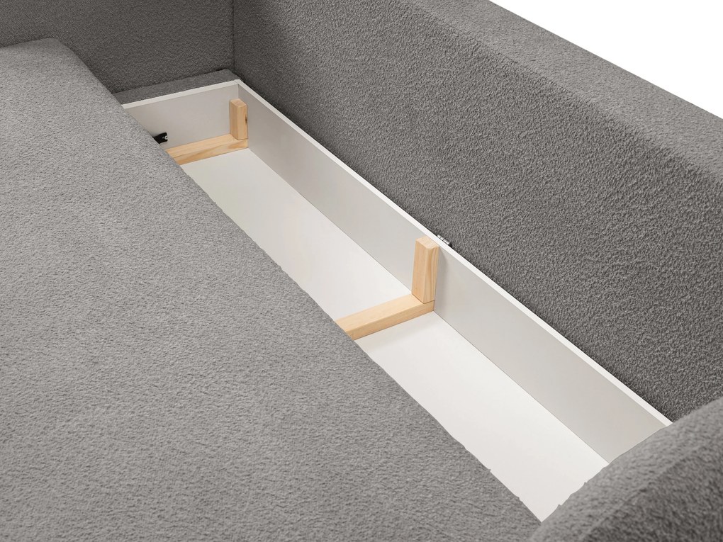 Masseno Sofa AMICO z funkcją spania i pojemnikiem na pościel, Rozkładana sofa - Szary, ABRIAMO 7