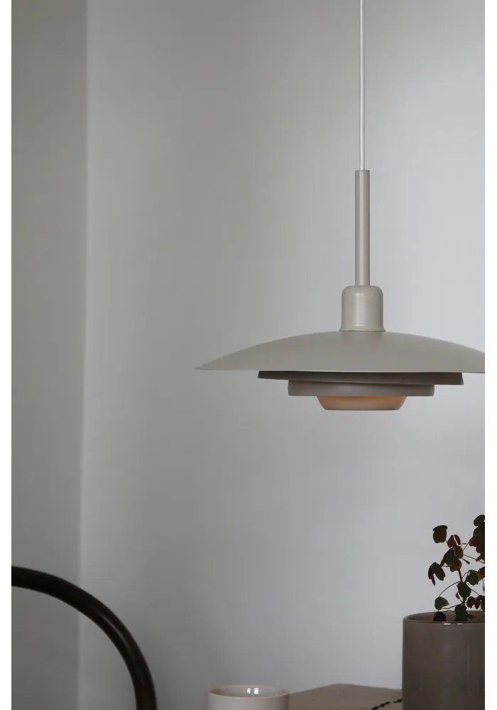 Beżowa lampa wisząca z metalowym kloszem ø 35 cm Piny – Markslöjd