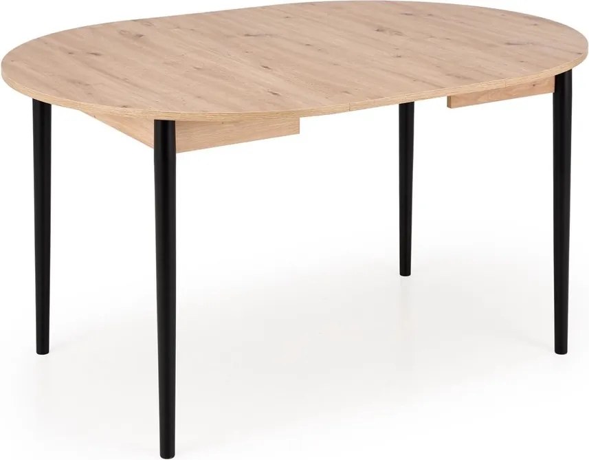 Okrągły stół z funkcją rozkładania Pivot Halmar dąb artisan/czarny
