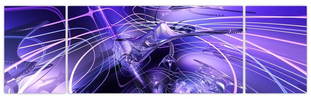 Obraz abstrakcji technicznej (170x50 cm)