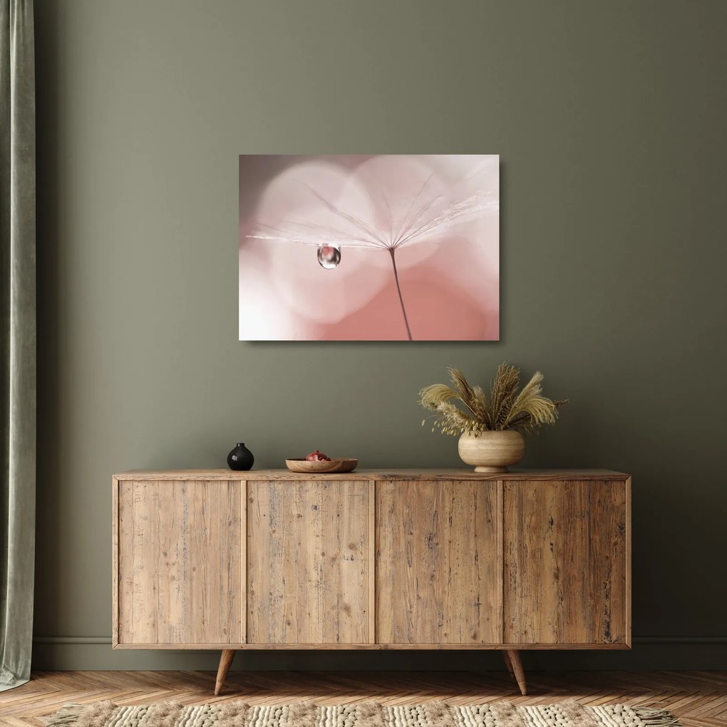 Obraz na szkle - Kropla rosy (70x50 cm)