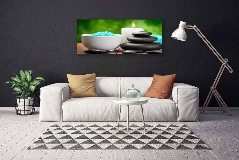 Obraz Canvas Świeczka Sól Sztuka