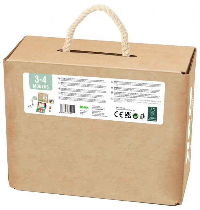 Tooky toy box pudełko xxl montessori edukacyjne 6w1 sensoryczne 3-4 mies