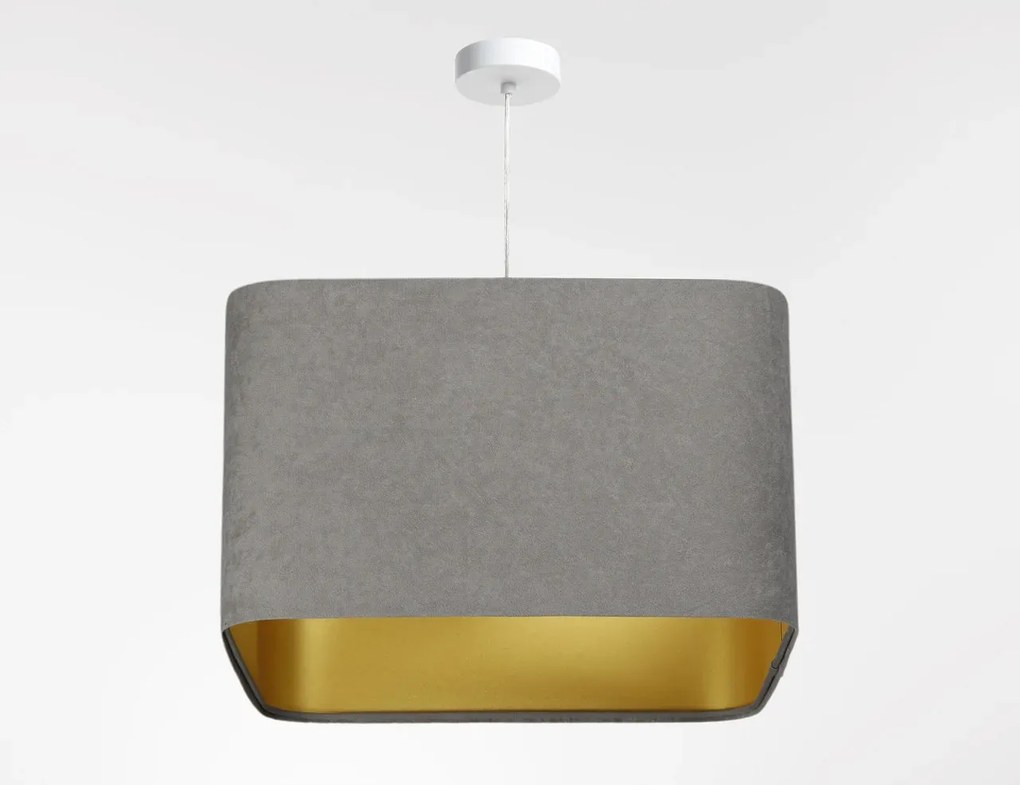 Lampa wisząca KWADRO SUE 40w20 szara/złota BPS KONCEPT