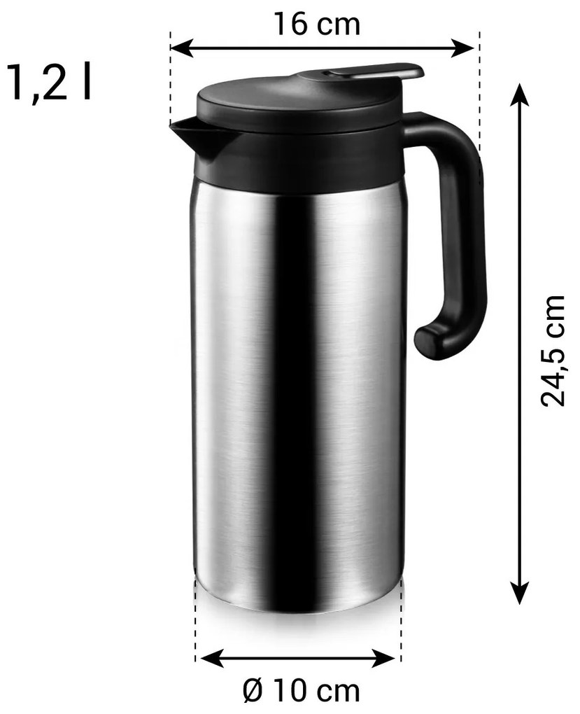 Tescoma Termos z zamknięciem dozującym CONSTANT 1,2 l, stal nierdzewna, 1,2 l